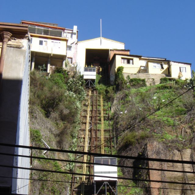 Vista hacia el Ascensor Espiritu Santo