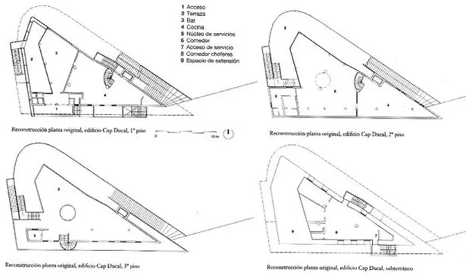 Planos planta edificio Cap Ducal, arquitecto Roberto Dávila Carson